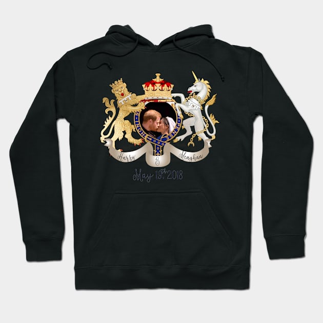 Royal Wedding Kiss, Harry+Meghan Hoodie by PixDezines